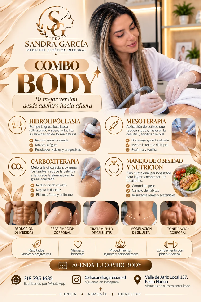 Material de Estética corporal suministrado por la Dra. Sandra García
